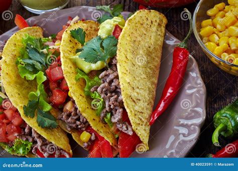 Mexican food Tacos stock image. Image of crunchy, cooking - 40023591