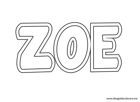 Zoe Coloring Pages Printable