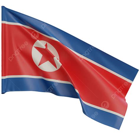 North Korea Flag Waving, North Korea Flag With Pole, North Korea Flag Waving Transparent, North ...