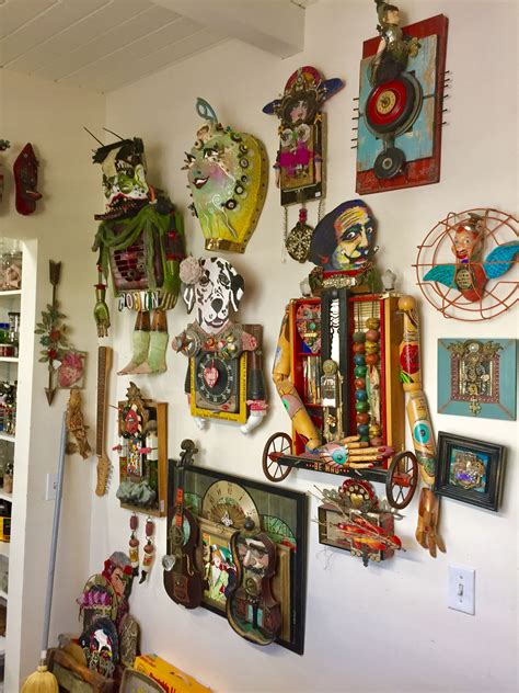 Assemblage art studio of Lauretta Lowell Recycled Art Projects, Upcycled Art, Found Object Art ...