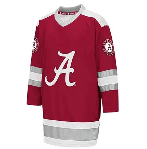 Rare Vintage Alabama Crimson Tide Hockey Jersey Embroidery Stitched ...