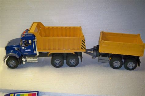 Bruder Toys MACK Granite Dump Truck with Trailer | #1884489119