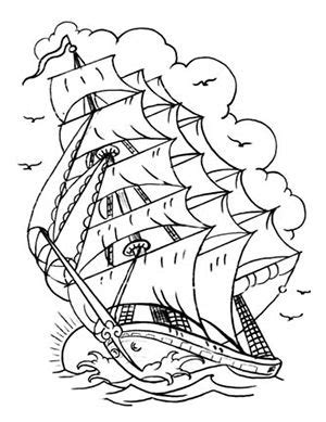 Outline of a pirate ship | Ship tattoo, Tattoo stencil outline, Tattoo ...