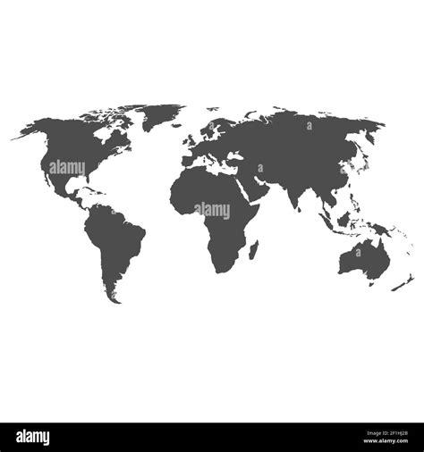 world map on white background. flat earth. map sign. world Map ...