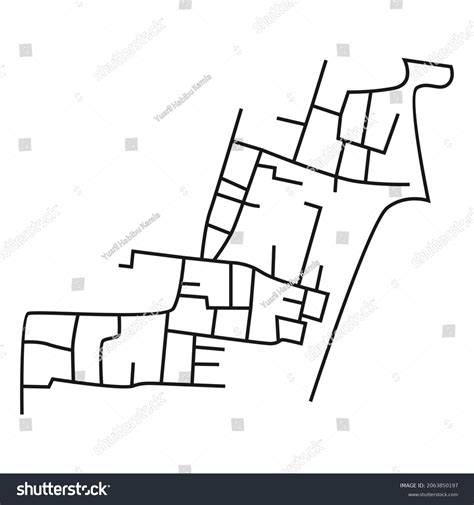 Rural Area Road Network Map Stock Vector (Royalty Free) 2063850197 ...