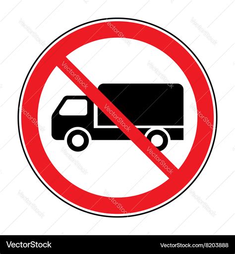 No truck sign Royalty Free Vector Image - VectorStock