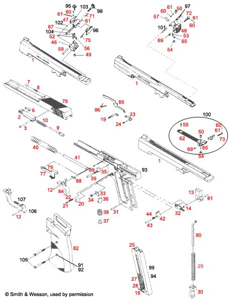 Smith & Wesson® 41 Schematic - Brownells UK