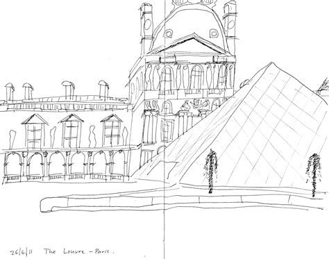 Louvre Sketch at PaintingValley.com | Explore collection of Louvre Sketch