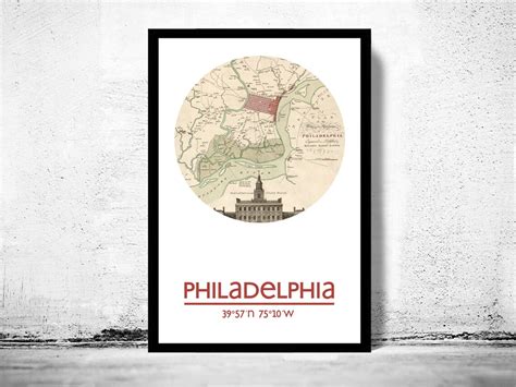 PHILADELPHIA City Poster City Map Poster Print Vintage - Etsy