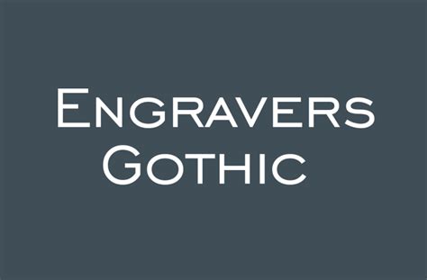 Engravers Gothic BT Font - Fonts Hut