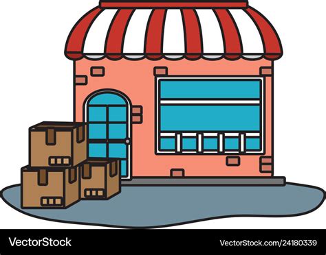 Shopping store cartoon Royalty Free Vector Image