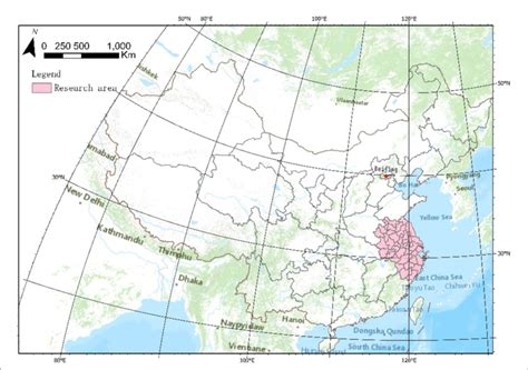 FIGURE The location of the Yangtze River Delta. | Download Scientific ...