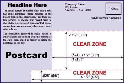 Postcard Layout Requirements Usps - Cards Design Templates