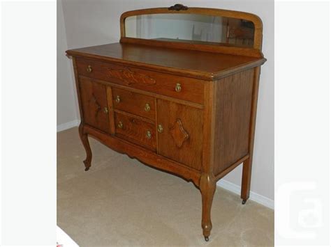 ANTIQUE SOLID OAK BUFFET SIDEBOARD w MIRROR ORIGINAL EXCELLENT for sale ...