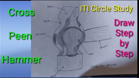 Hammer Drawing|free Hand Sketch Of Ball Peen Hammer|How To, 50% OFF