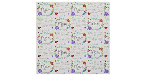 Mom Fabric | Zazzle