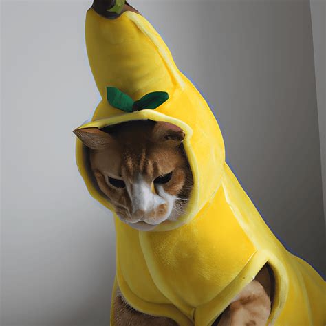 Ginger Cat in Banana Costume · Creative Fabrica