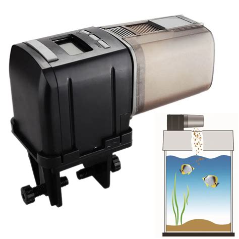 automatic fish feeder Intelligent Programmable Mini Digital LCD Auto Fish Feeder Aquarium Tank ...