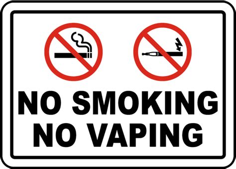 No Smoking No Vaping Sign - Save 10% Instantly