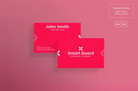 Insurance Company Business Card Design Templates Kit