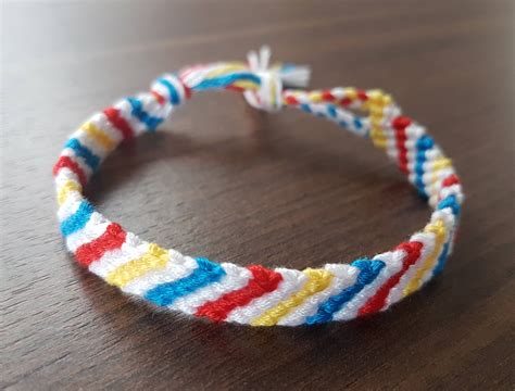 Friendship Bracelet White/primary Colours - Etsy