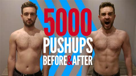 BEFORE & AFTER 5000 push ups | Mr. K Challenge - YouTube