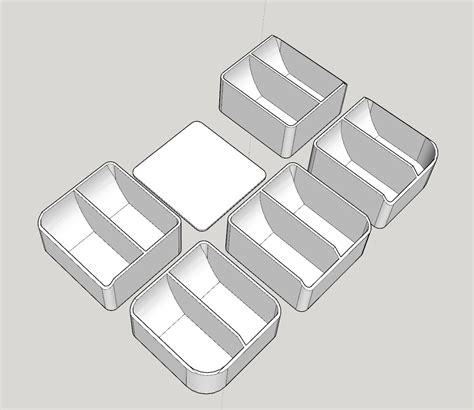 More simple storage bins for a doublesided small parts box by remington | Download free STL ...