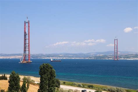 1915 Dardanelles Bridge or Canakkale Bridge Construction in Turkey ...