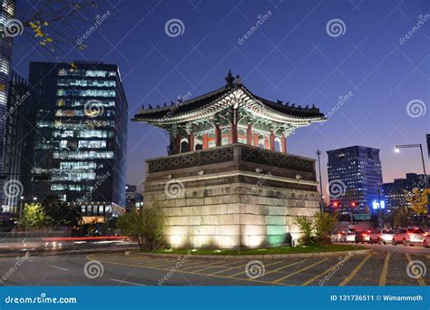 Gyeongbokgung Palace at Night Editorial Photo - Image of blue, korea ...