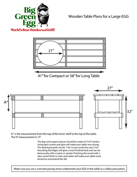 large big green egg table plans - Google Search | Big green egg table plans, Big green egg table ...