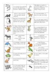 Describing animals worksheets