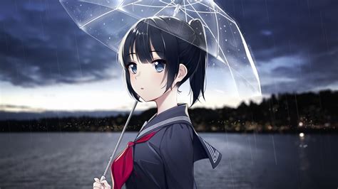 Rain Anime Girl for RainWallpaper (Live) by MMoonYT on DeviantArt