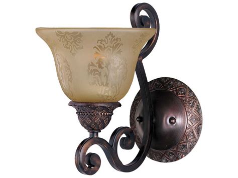 Maxim Lighting Symphony 1-Light Oil Rubbed Bronze Glass Wall Sconce ...