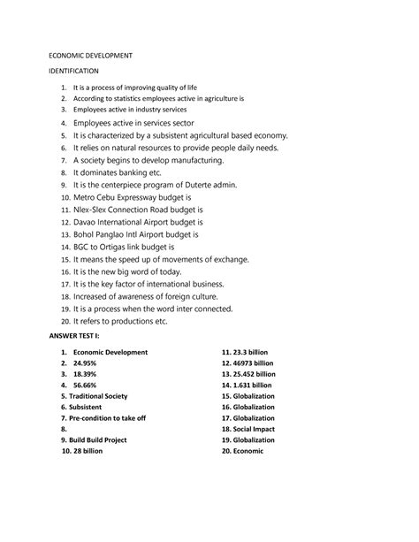 Economic Development 2 - Examples of economic development and its ...