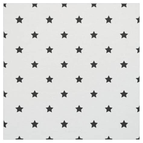 White and Black Stars Fabric | Zazzle.com | Create fabrics, Printing on fabric, Fabric