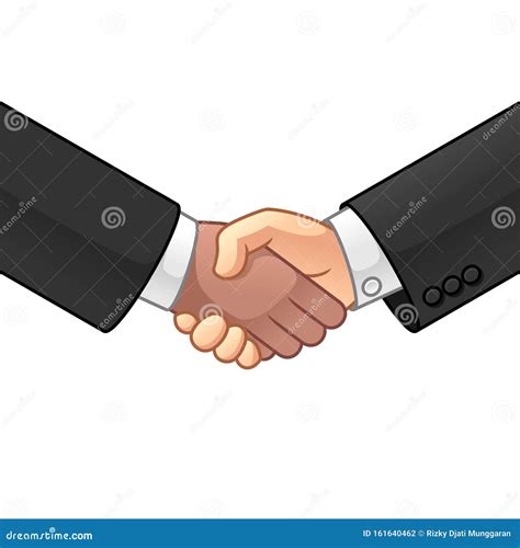 Business Handshake between Black and White Men Stock Vector ...