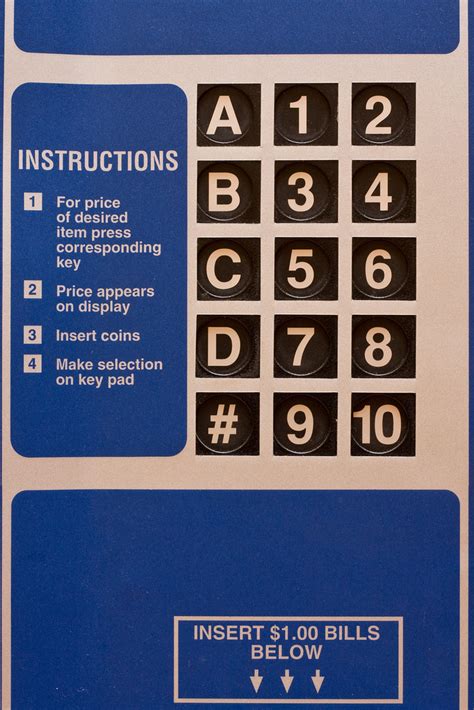 Printable Vending Machine Keypad