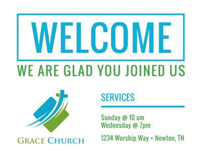 Church Welcome Sign Template | MyCreativeShop