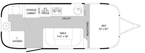 Airstream Sport 16 Floor Plan - floorplans.click