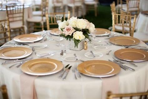 Gold Charger Plates Decorating Idea — Shalees Diner Decor | Wedding place settings, Wedding ...