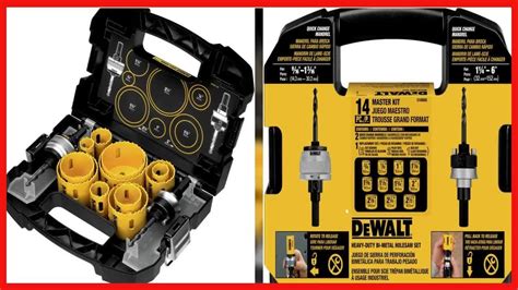 DEWALT Hole Saw Kit, 14-Piece (D180005) , Yellow - YouTube