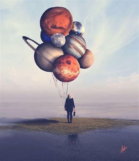 Iasagna Luzzilice balloon universe | Planet Fragile | Surreal art, Art, Creative art