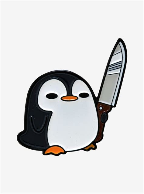 Penguin With Knife Enamel Pin | Hot Topic | Dessin de pingouin, Fond d'ecran dessin, Mini dessin