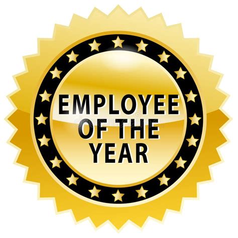 Best Employee Of The Year Award Badge Stock Vector - Illustration of certificate, achievement ...