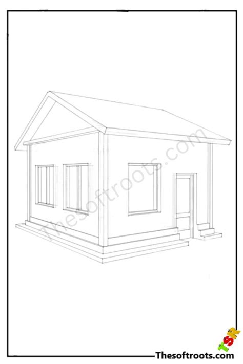 House drawing Simple House Drawing, House Drawing For Kids, Easy Coloring Pages, Drawing For ...