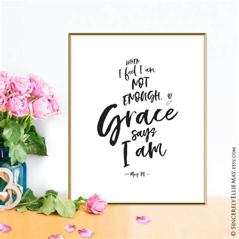 Grace Quote Wall Art Gods Grace Sign Printable Christian Quotes, an ...