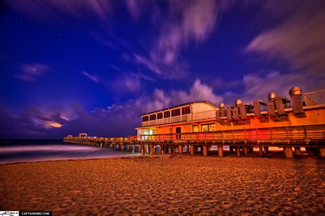 Lake Worth Pier Moon Rise During Storm | HDR Photography by Captain Kimo