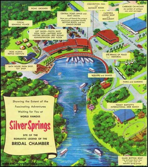 Swampy's Tuesday Ads: Silver Springs brochure, 1960. | Silver springs, Theme park map, Florida