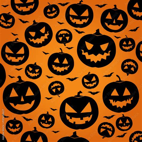 Jack O Lantern Silhouette Background / Halloween Pumpkin Wallpaper ...