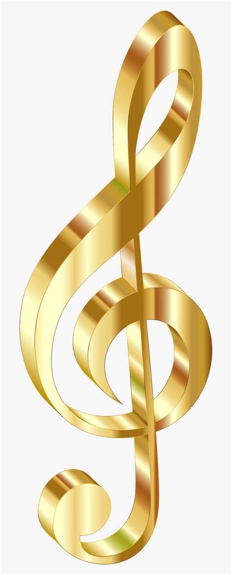 Gold D No Background - Gold Music Note Transparent Background , Free Transparent Clipart ...